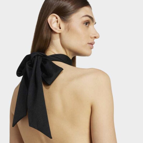 Top Adidas Tie-Neck Negro