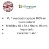 PUFF DOMINI OTTOMAN - 100% CUERO - PERLA MATE PUFF DOMINI OTTOMAN - 100% CUERO - PERLA MATE
