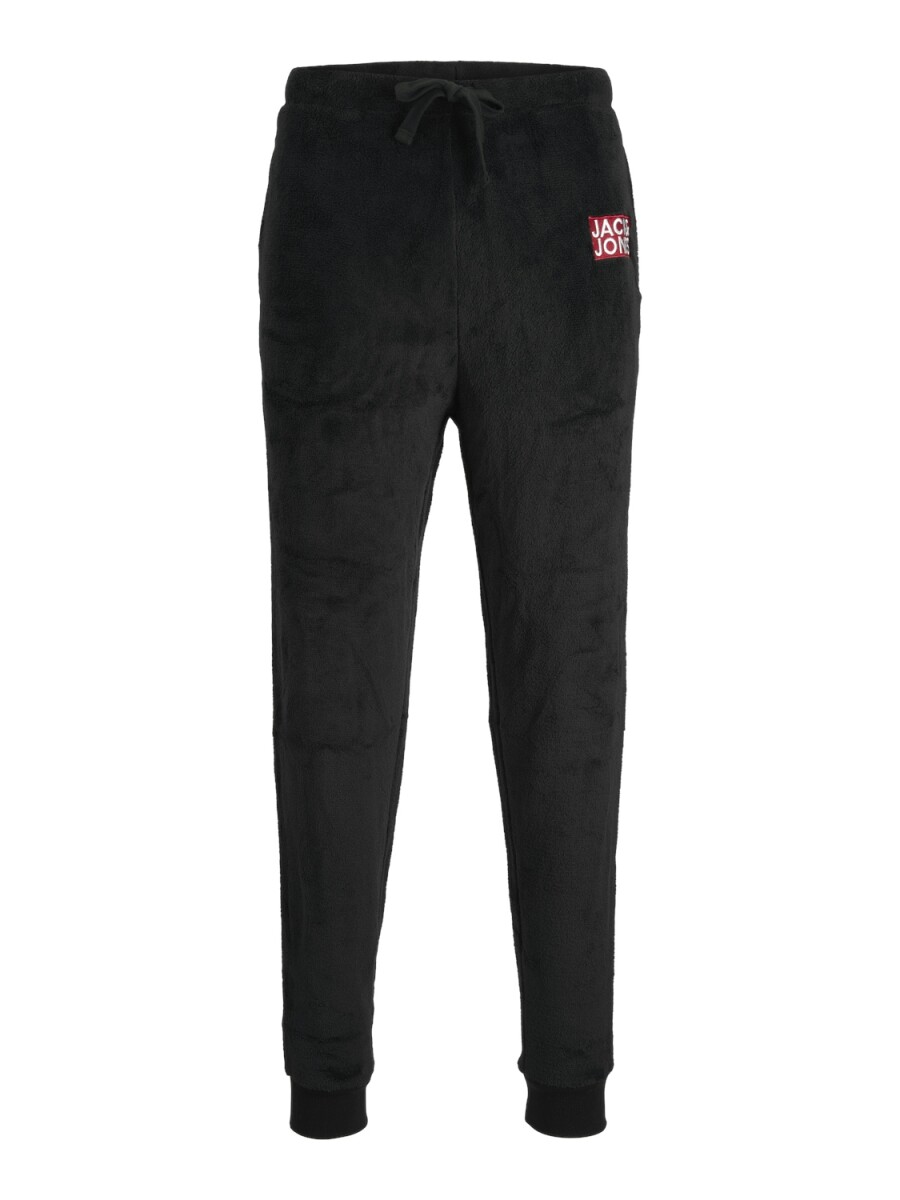 Pantalón Fleece Jogger Con Logo - Black 