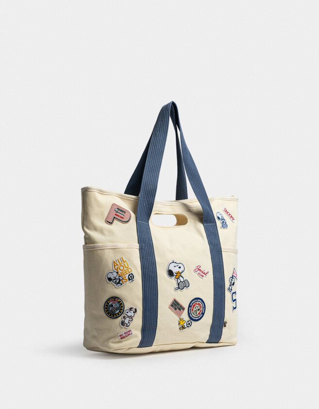 Shopper Cartera Shopper Snoopy - Blanco Crudo