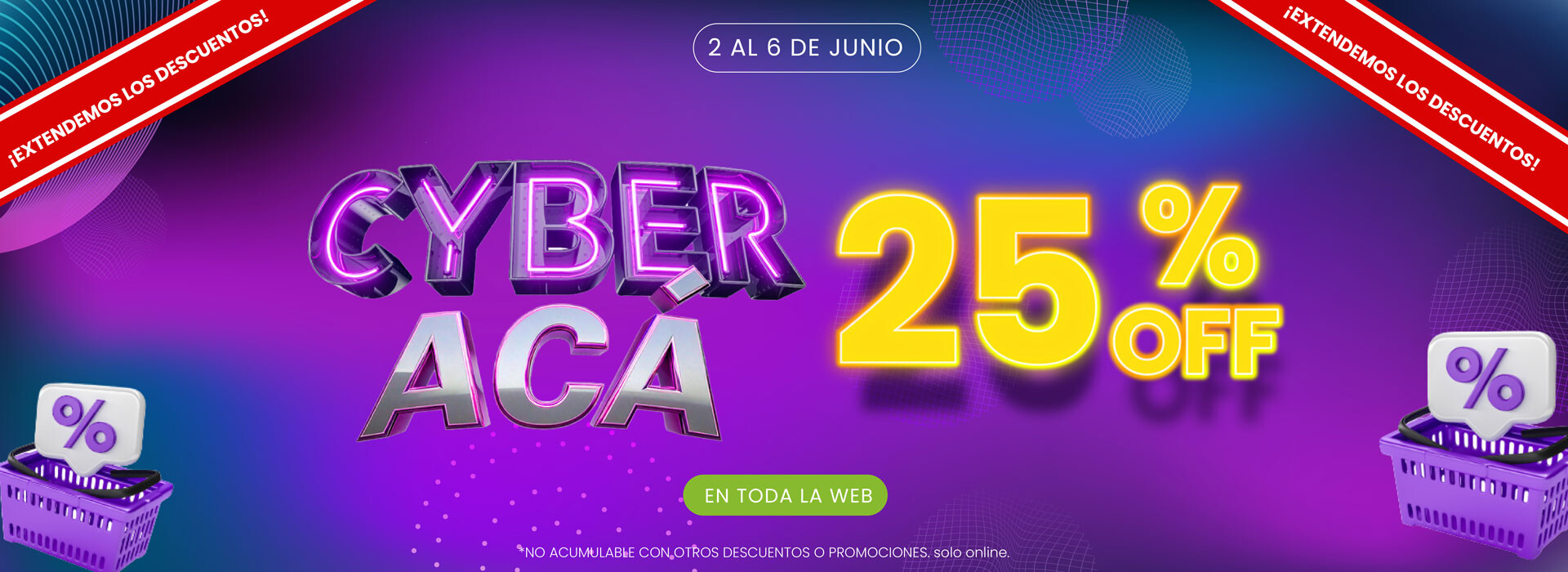 Extendemos Cyberweek Todo Acá del 5 al 6 de junio