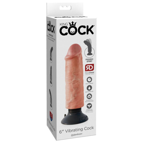 Dildo Vibrador con Ventosa King Cock 15cm Dildo Vibrador con Ventosa King Cock 15cm