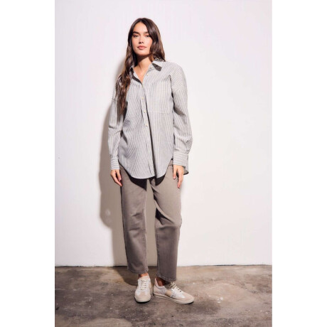 Camisa Rayas Gris