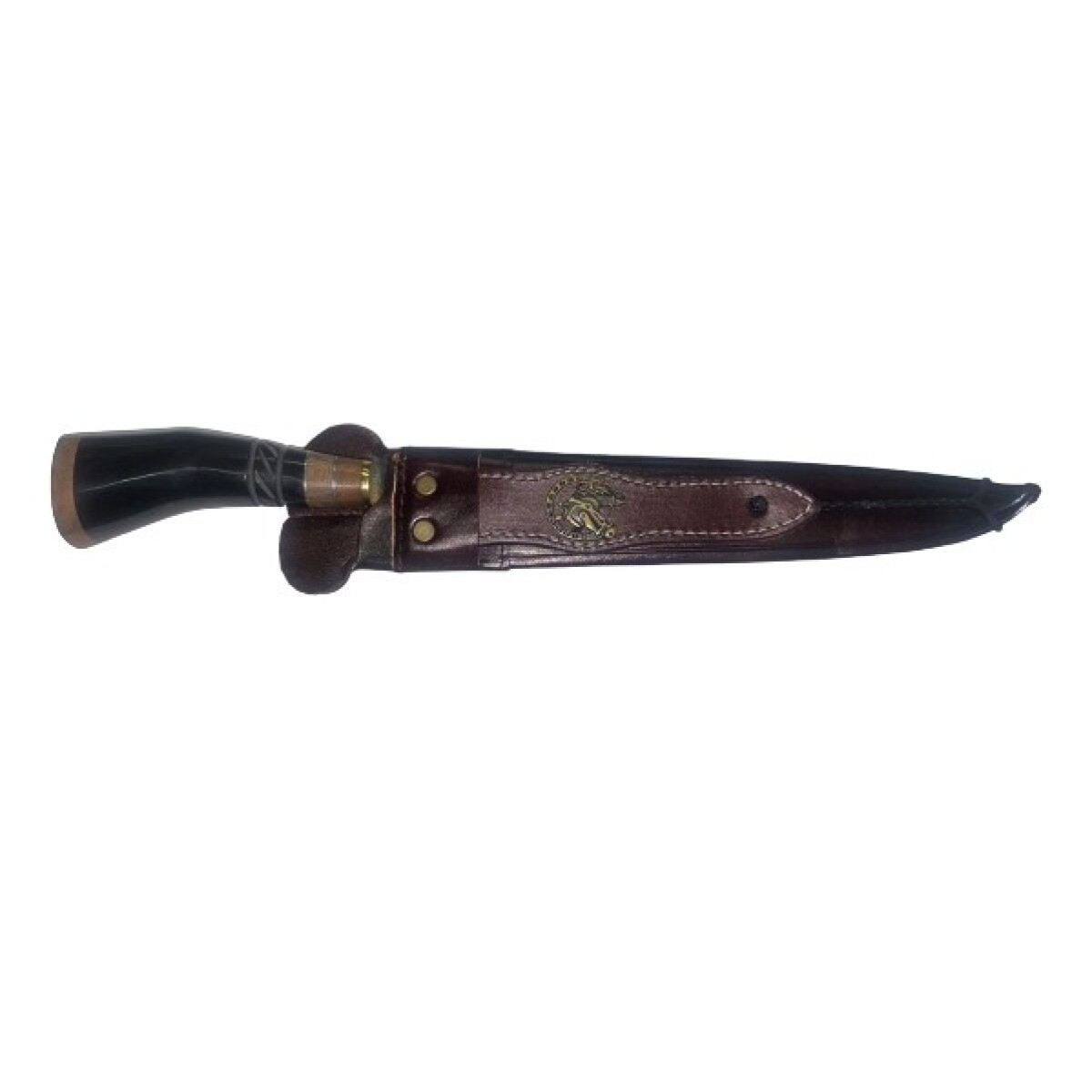 Cuchillo Para Carnes Hoja En Acero De 25cm C/caja Obsequio Marrón Oscuro 