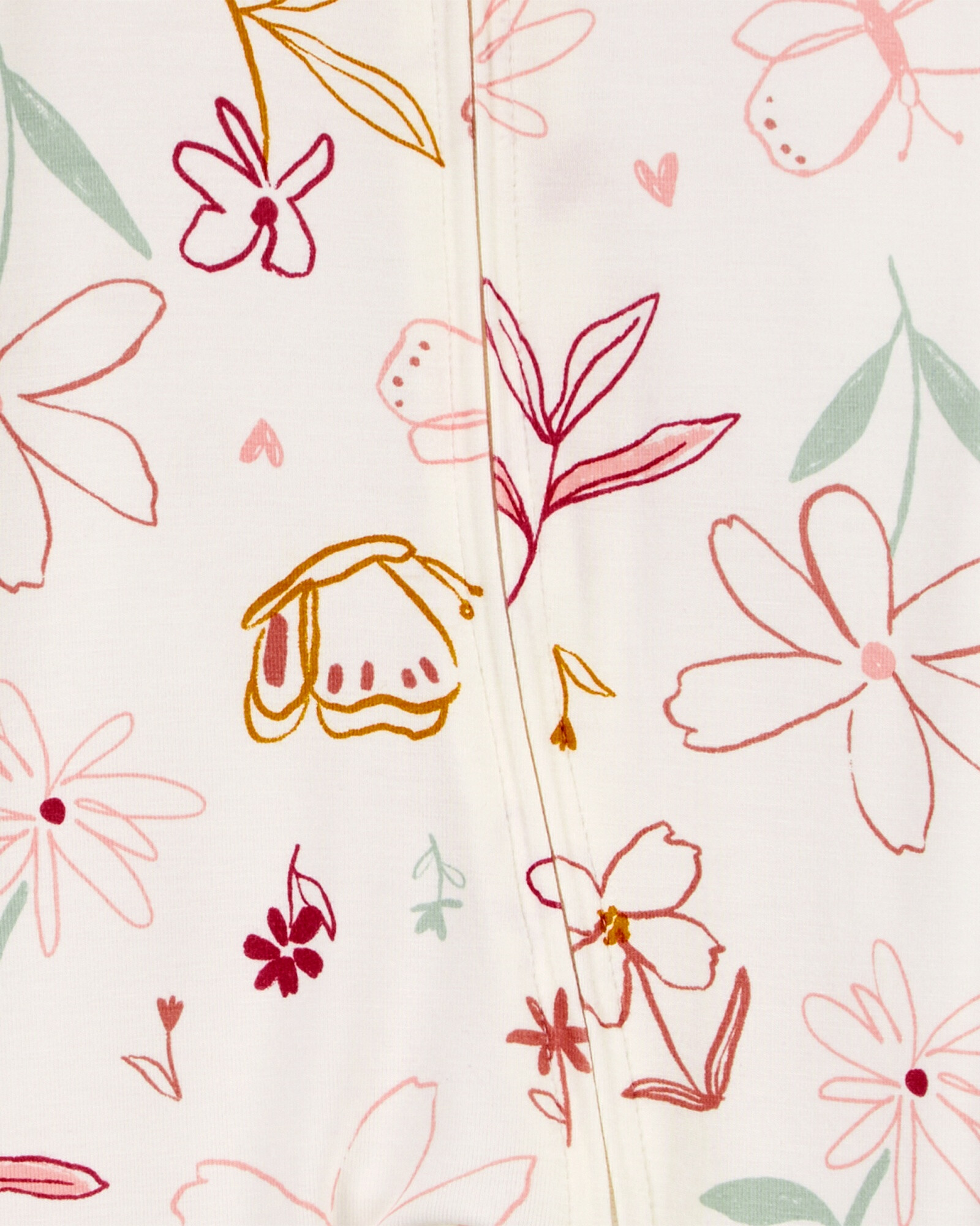 Pijama uno pieza de viscosa Ecovero, con pie, diseño floral, línea Purelysoft. Talles PRE-9M Pijama uno pieza de viscosa Ecovero, con pie, diseño floral, línea Purelysoft. Talles PRE-9M