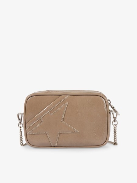 Golden Goose-Cartera de cuero, Star bag mini Visón