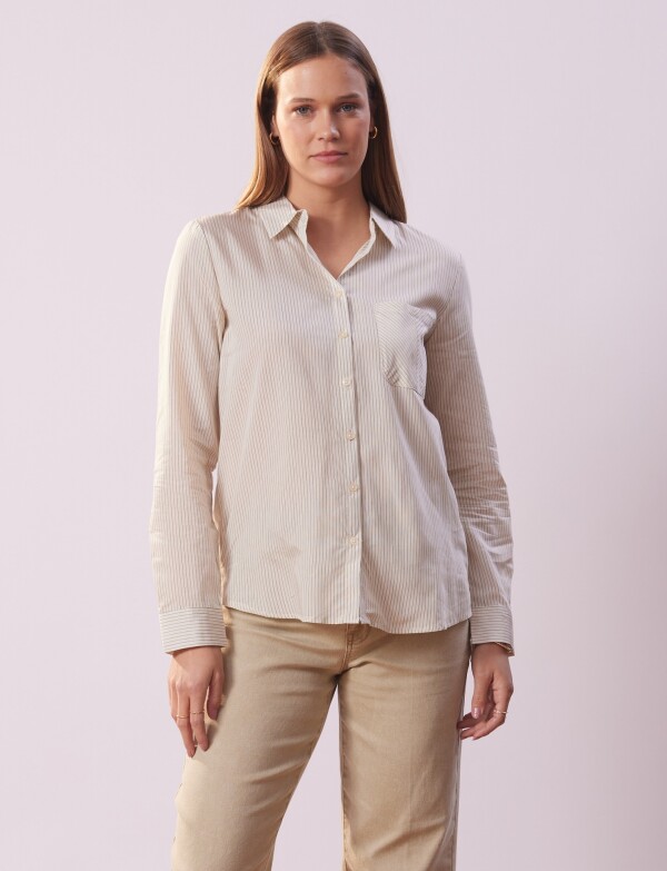 Camisa Lineas BEIGE/MULTI
