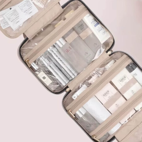 Bolso Organizador de Valijas Viaje Adaptador Frascos Rosa
