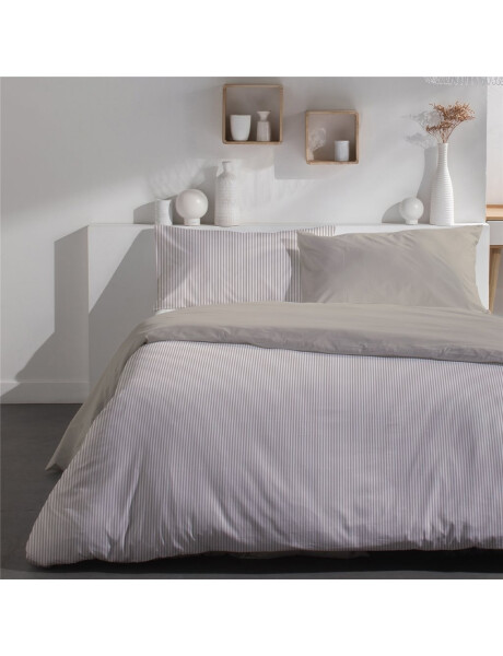 JUEGO DE SABANAS ALGODON 180H FULL 140x190+30CM RAYAS BEIGE JUEGO DE SABANAS ALGODON 180H FULL 140x190+30CM RAYAS BEIGE