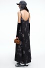 VESTIDO LARGO PRINT Negro