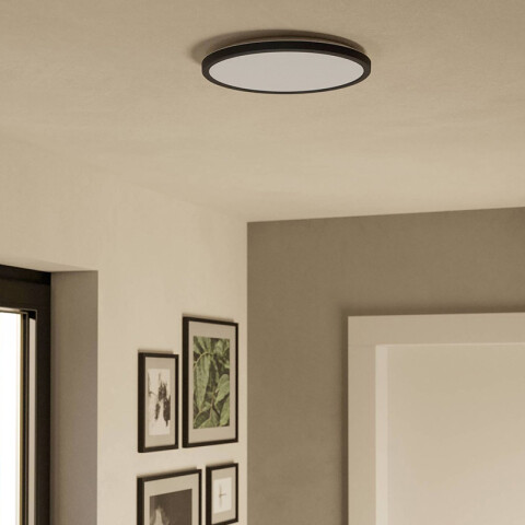 Plafón negro IP44 LED 13,9W 3 tonos Ø30cm ROVITO EG3612