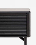 Mueble TV Lenon 200 x 57 cm de madera maciza y chapa de roble negro