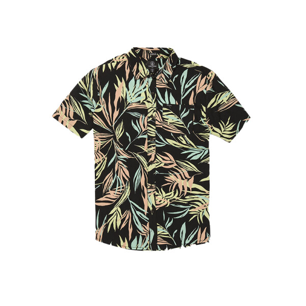 Camisa Volcom Bleeding Leaf Negro