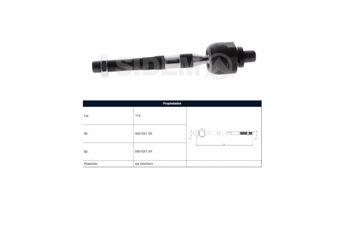 Mate Hyundai Tucson, Kia Sportage 11-16 Der/Izq Mate Hyundai Tucson, Kia Sportage 11-16 Der/Izq