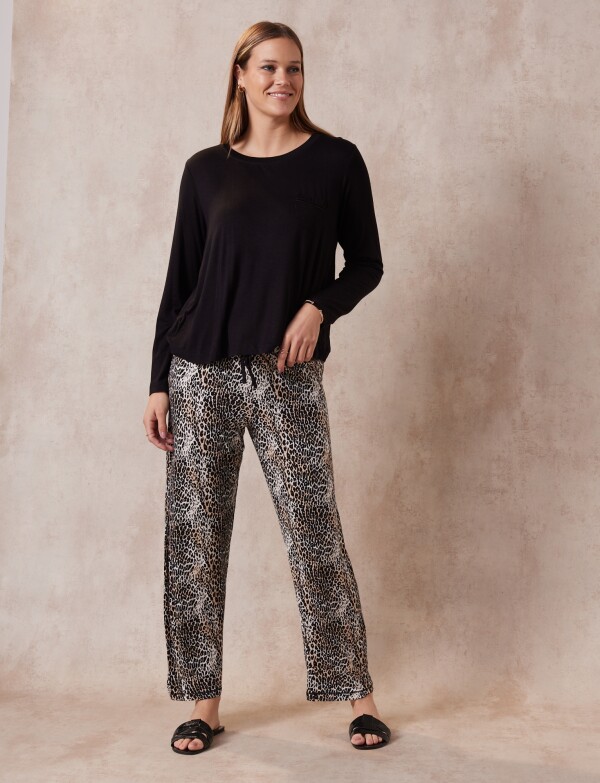 Pijama Con Pantalón NEGRO/MULTI
