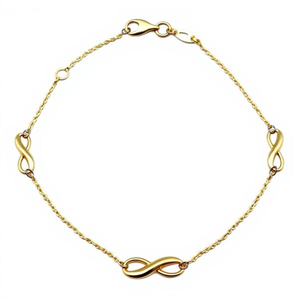 Pulsera Infinito-Oro bajo-Sin Piedra-PU8046 sinpiedra