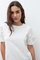 Remera mangas abullonadas blanco
