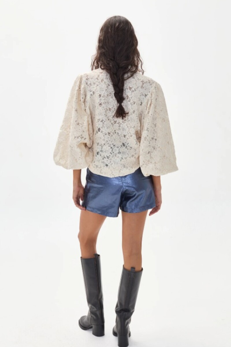 Claire Cotton Lace Shirt Natural