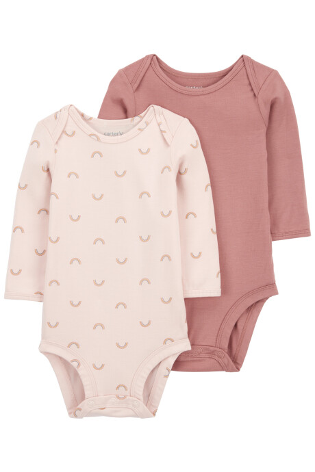 Pack dos bodies manga larga de viscosa Ecovero, colección Purelysoft Sin color