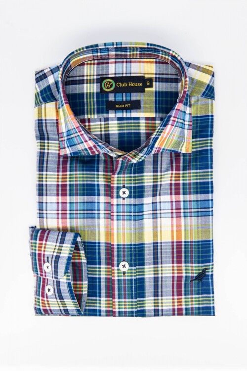 Camisa Short Collar Slim Fantasia- Novara