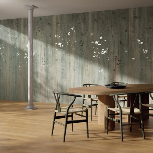 PORCELANATO PARA PISO Y PARED 120X278 DECORADO HOJAS GAMAS DE VERDE FAP GAMAS DE VERDE