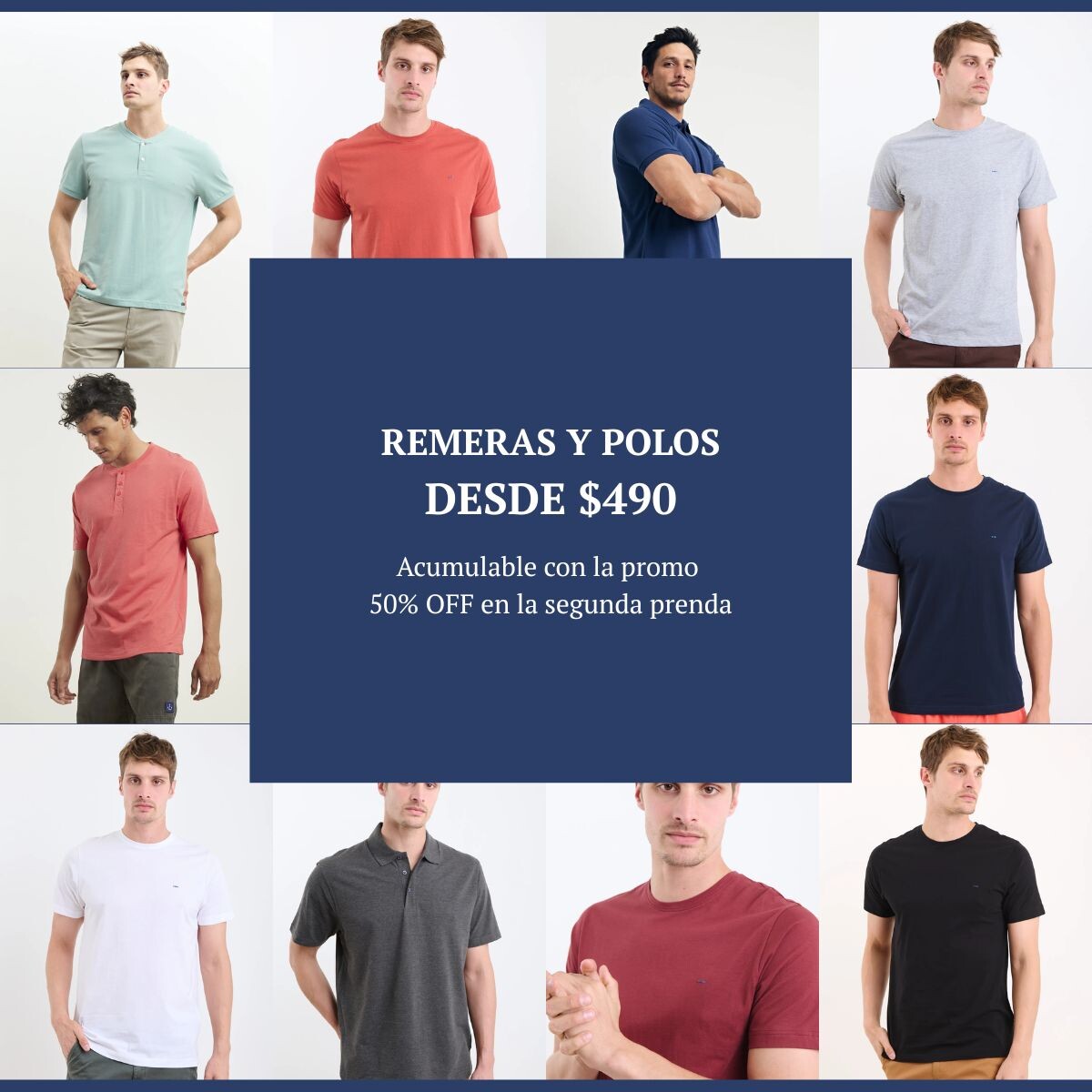 Remeras y polos desde $490