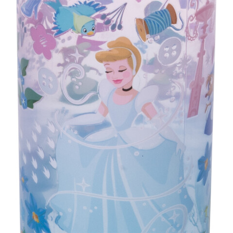 Botella Plática Relieve Princesas Disney 600 ml Cenicienta