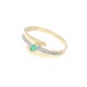 Anillo en oro 18k con esmeralda navette Anillo en oro 18k con esmeralda navette