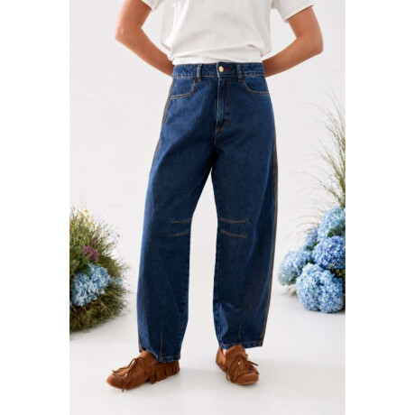 Jean Barrel Savia Azul Y Negro