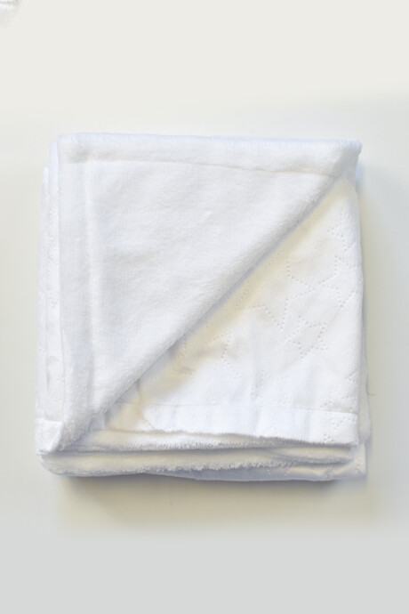 Manta lisa afelpada Blanca