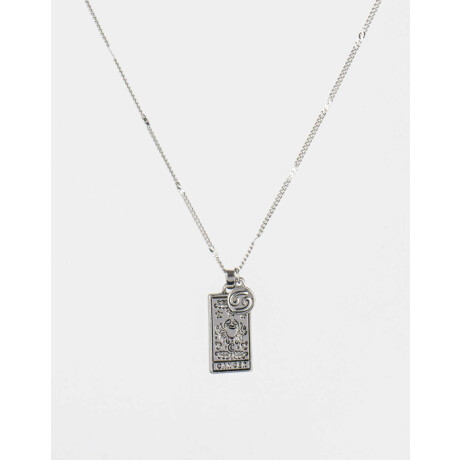 Cadena Con Dije De Zodíaco Cáncer Plateado