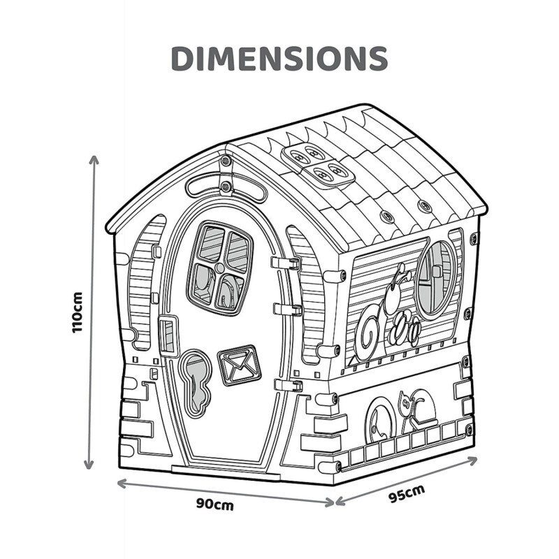 Casita grande Ensueño para niños 95x90x110cm Casita grande Ensueño para niños 95x90x110cm