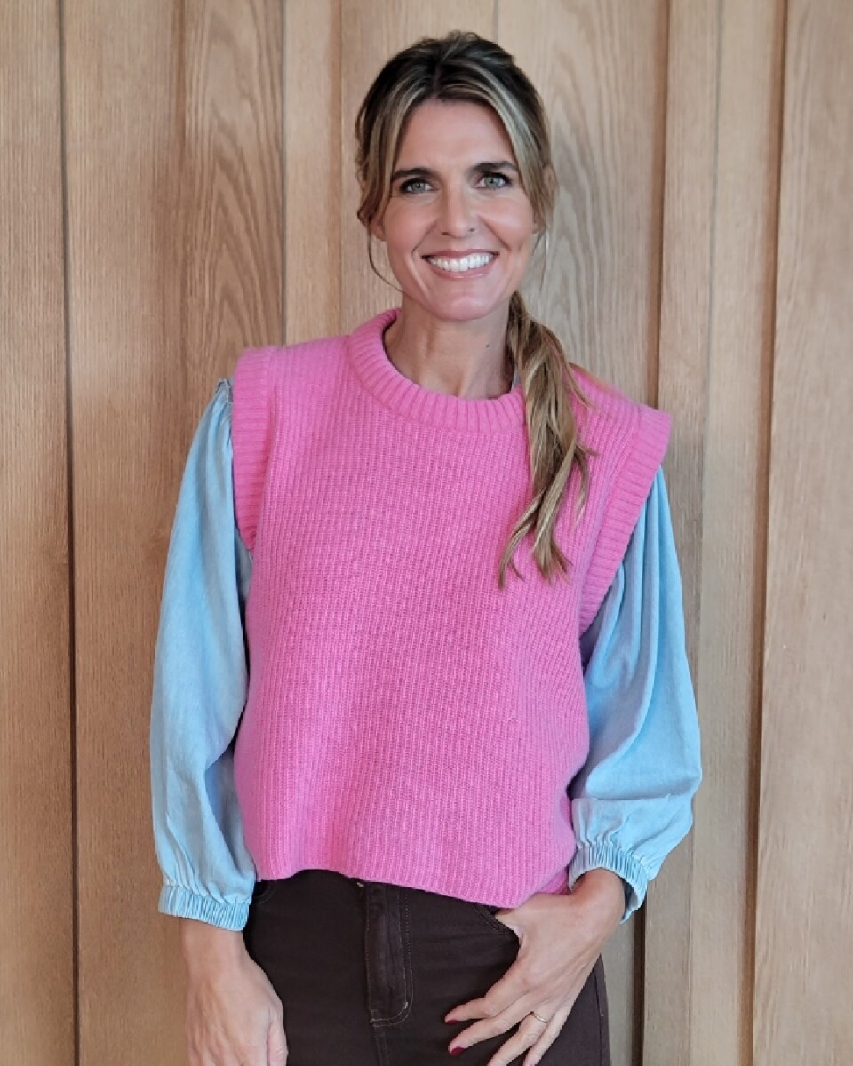 Chaleco Olivia Lambswool - Rosa Chicle 