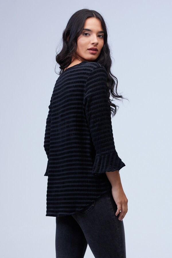 Blusa Manga Acampanada NEGRO