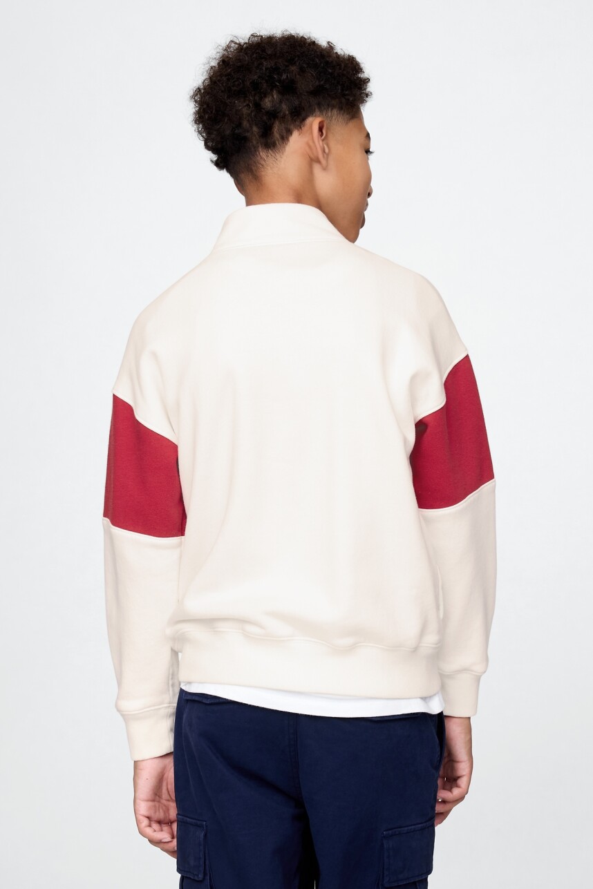 Buzo Medio Cierre Niño New Off White