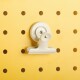 Clip magnético metálico multiuso para panel perforado pegboard Blanco