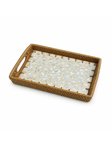 BANDEJA RECTANGULAR 30X20X3CM FIBRA Y NACAR BLANCO BANDEJA RECTANGULAR 30X20X3CM FIBRA Y NACAR BLANCO