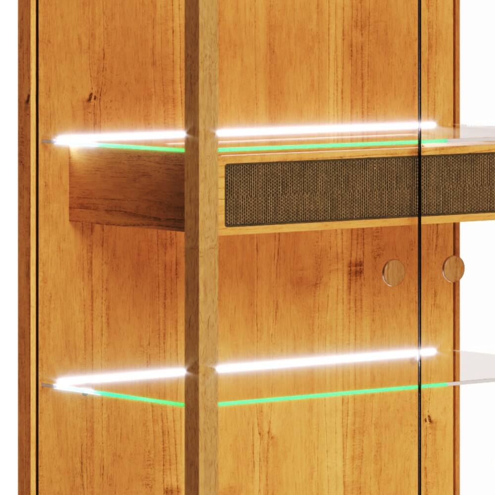 Cristalero con Luz LED DUNE - Linea Manhattan Natural