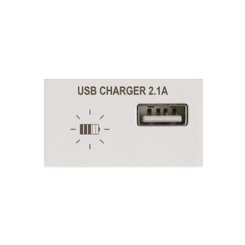 Módulo cargador USB 2,1A - Presta blanco C51534