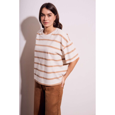 Remera Algodon Lavado Rayada Mocha Mocha