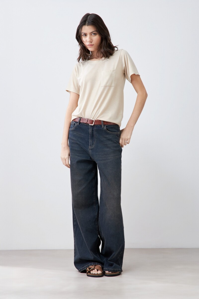 Remera con lurex - beige 