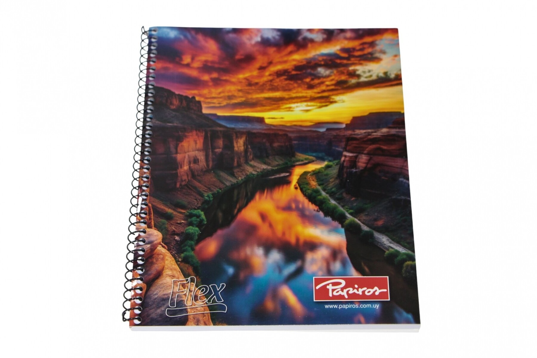 CUADERNO PAPIROS CON ESPIRAL DE 96 HOJAS - TAPA CAÑON 