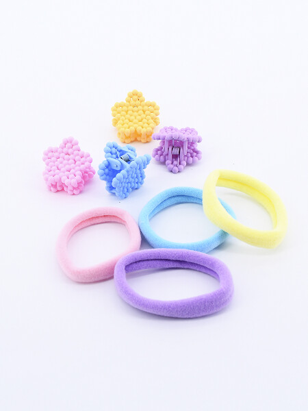 COLERO + BROCHE PACK X 8 MULTICOLOR