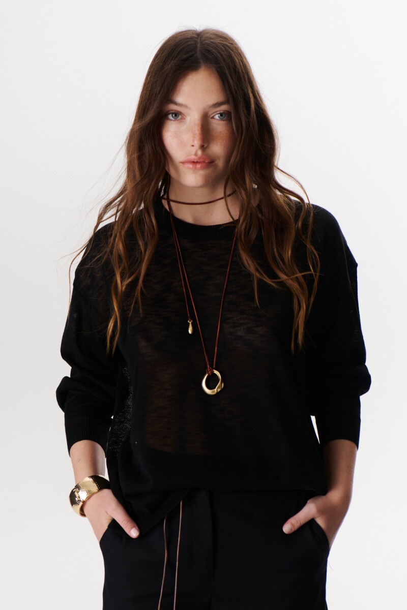 SWEATER ATAR NEGRO