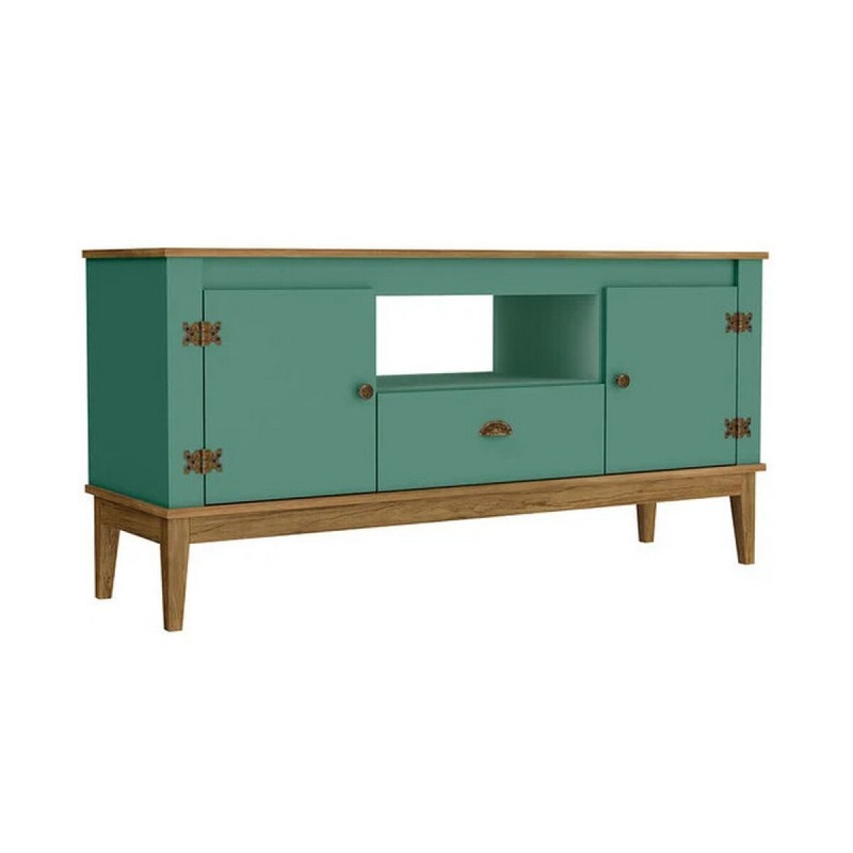 RACK COLONIAL 135 X 66 X 41 2 PUERTAS 1 CAJON MIEL/OLIVA 