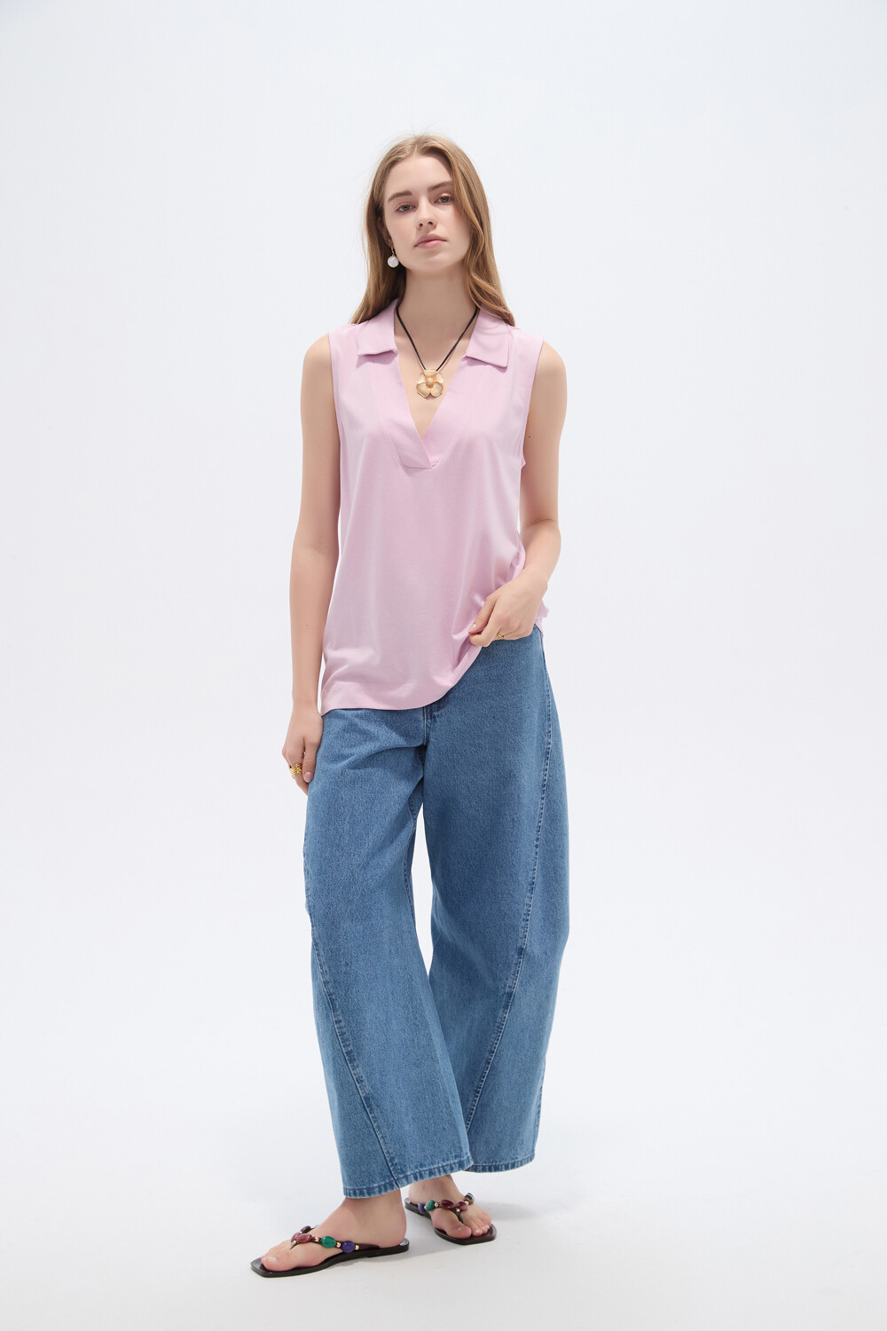 Musculosa Bek Rosa Viejo