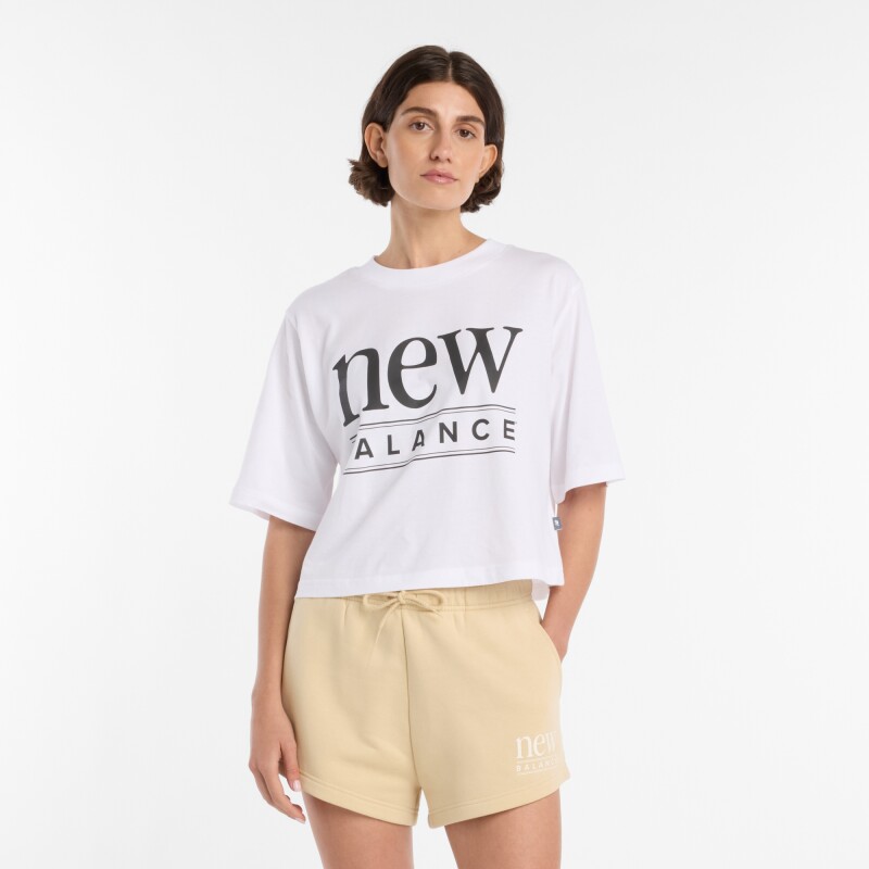 Remera New Balance de Dama - Reimagined - CWT61V5OPWT WHITE
