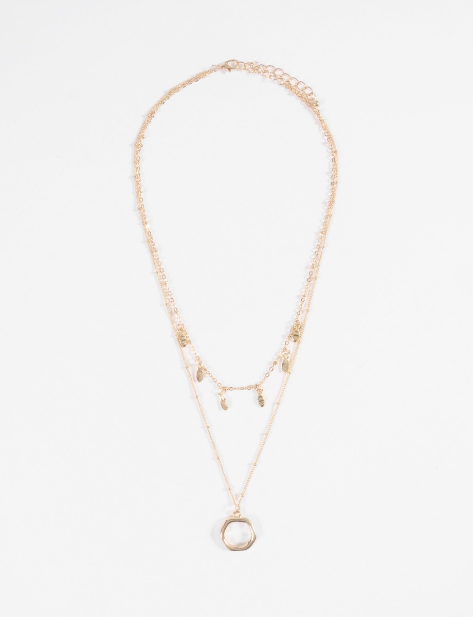 Collar cadena dijes - dorado 