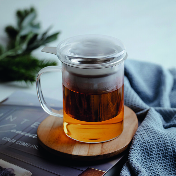 Taza de vidrio con infusor de té 0.35 lts. -TRAMONTINA TF6619