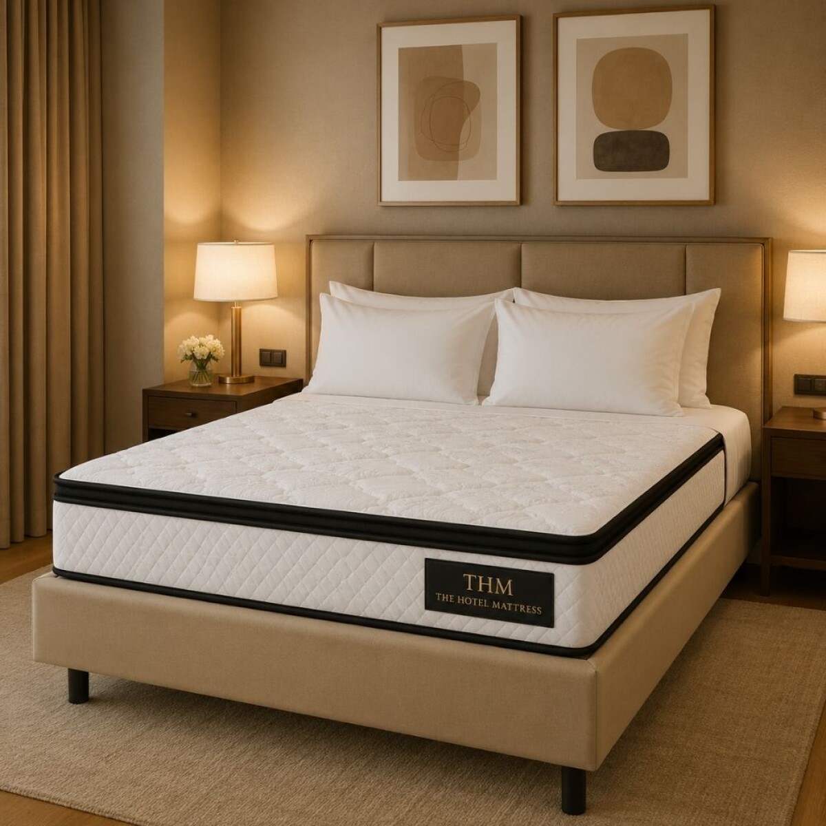 Sommier 2 Plazas HAMPTONS Mercury - Beige 